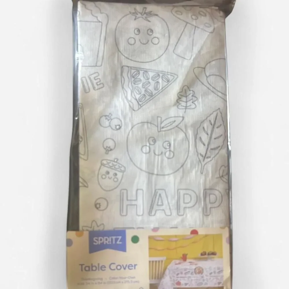 Set of 2 Kid's Thanksgiving Coloring Table Cloths